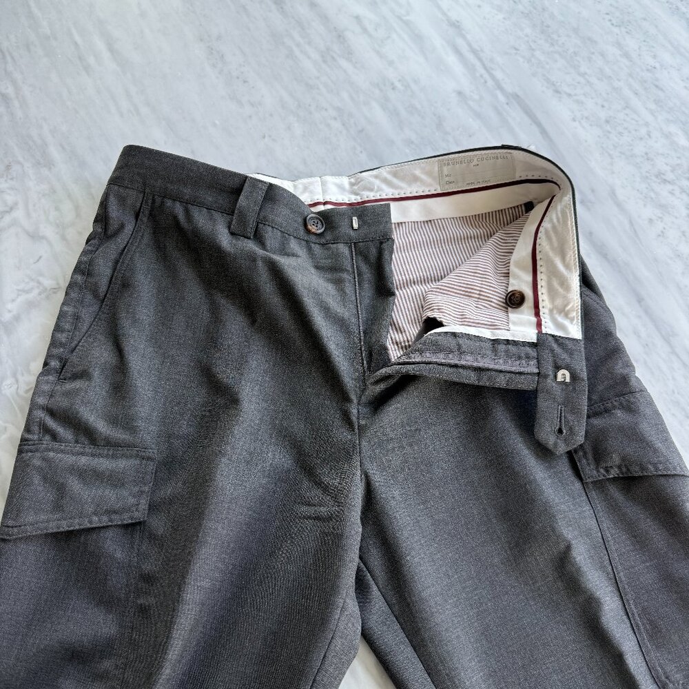 Brunello Cucinelli Men's Wool Cargo Pant